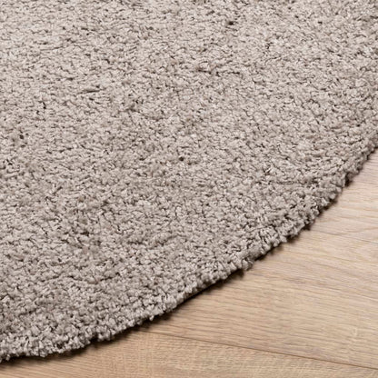 Vloerkleed PAMPLONA shaggy hoogpolig modern Ø 240 cm beige