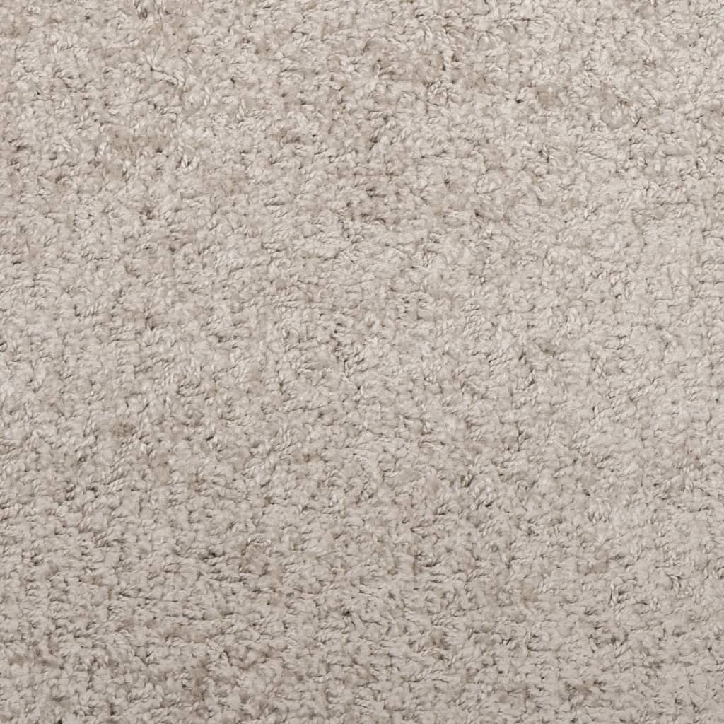 Vloerkleed PAMPLONA shaggy hoogpolig modern Ø 240 cm beige