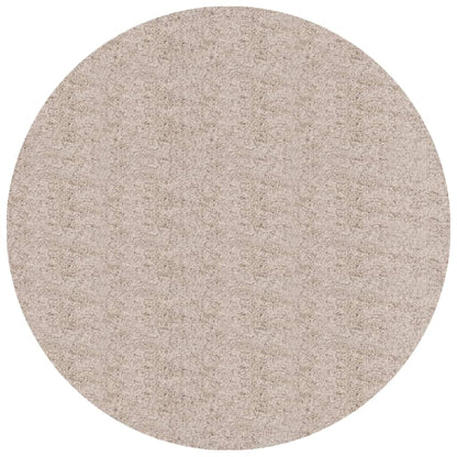 Vloerkleed PAMPLONA shaggy hoogpolig modern Ø 280 cm beige