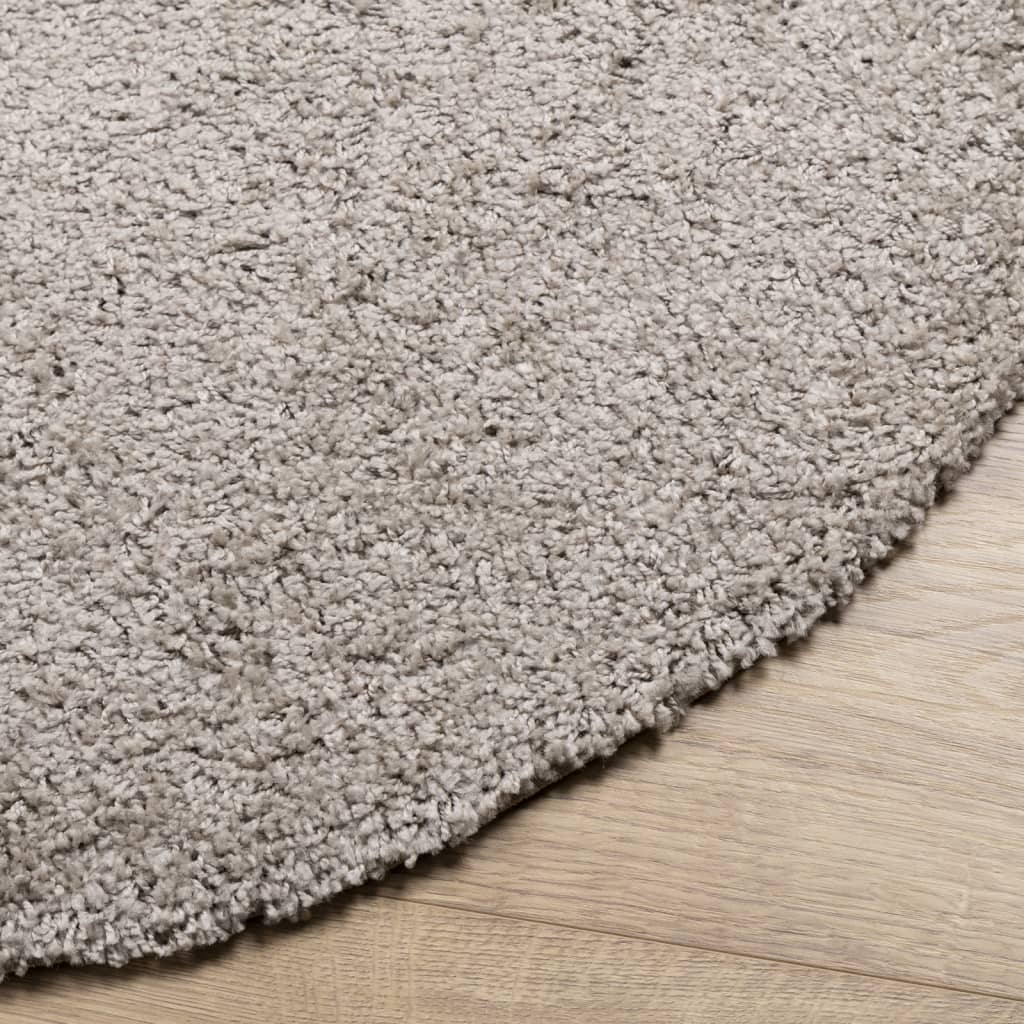 Vloerkleed PAMPLONA shaggy hoogpolig modern Ø 280 cm beige