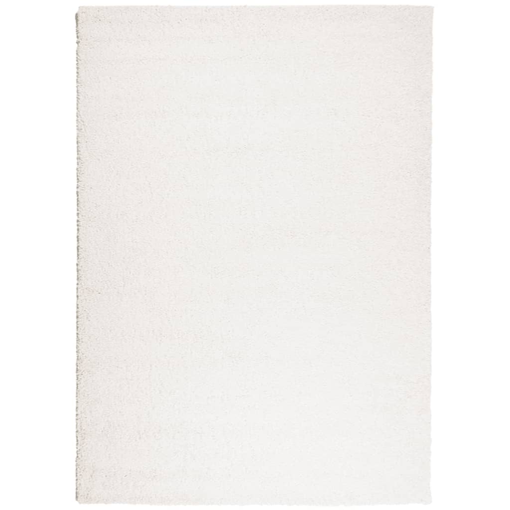 Vloerkleed PAMPLONA shaggy hoogpolig modern 200x280 cm crème