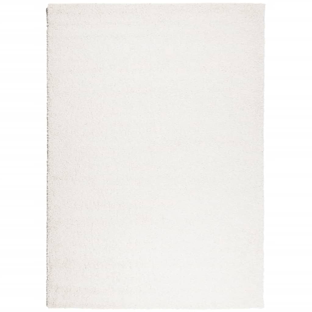 Vloerkleed PAMPLONA shaggy hoogpolig modern 240x340 cm crème