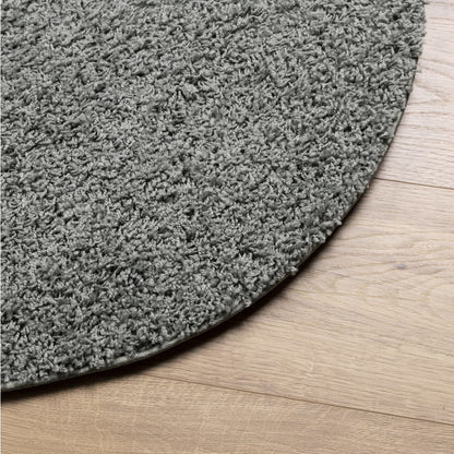 Vloerkleed PAMPLONA shaggy hoogpolig modern Ø 160 cm groen