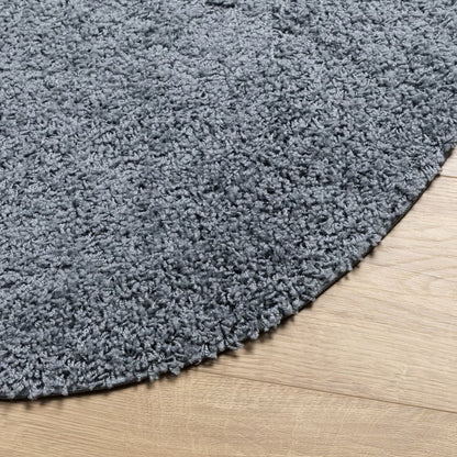 Vloerkleed PAMPLONA shaggy hoogpolig modern Ø 280 cm blauw