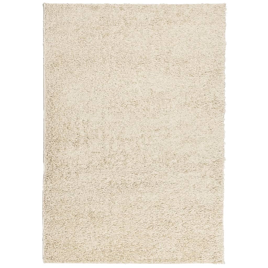 Vloerkleed shaggy hoogpolig modern 140x200 cm goudkleurig