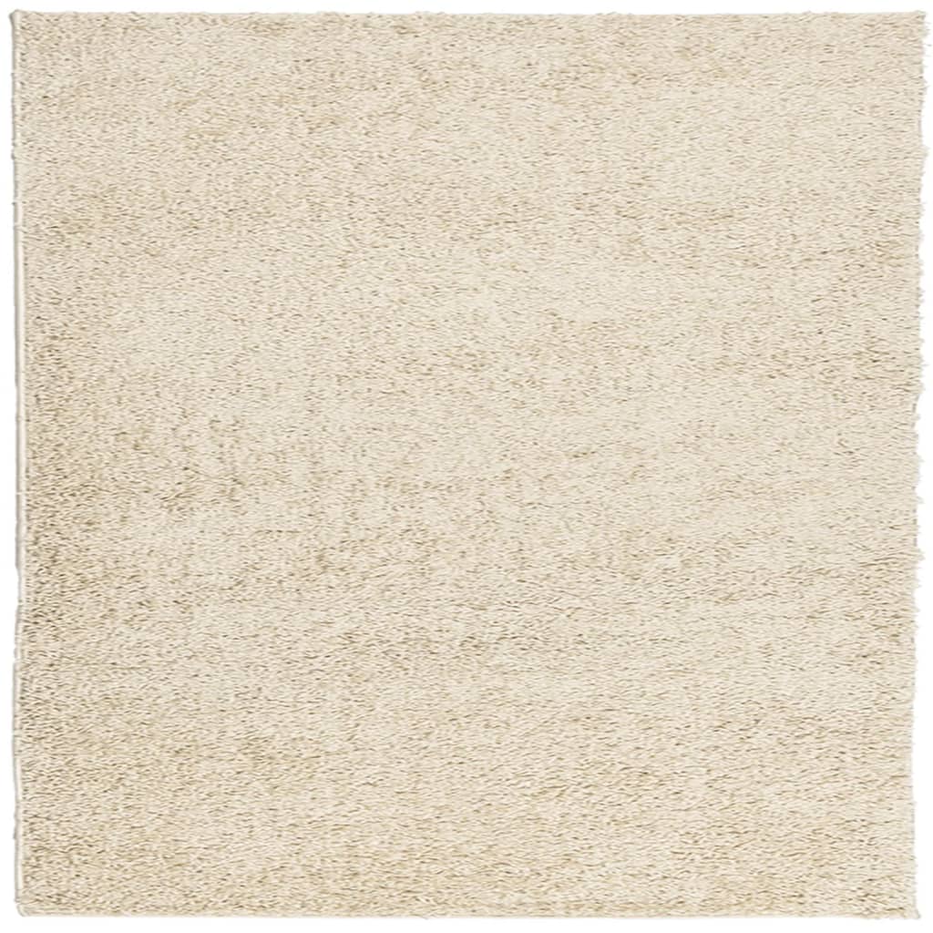 Vloerkleed PAMPLONA shaggy hoogpolig modern 160x160 cm goud