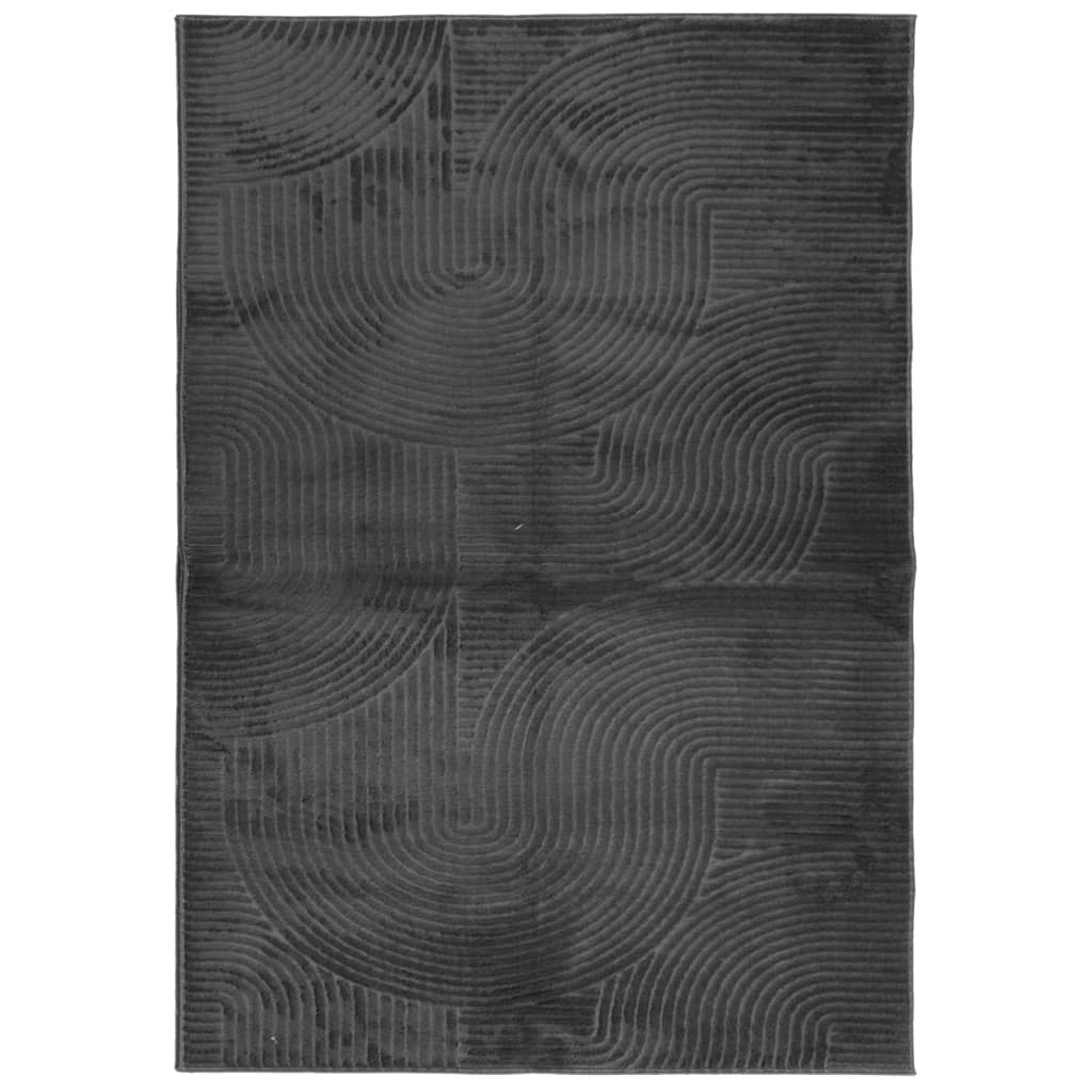 Vloerkleed IZA laagpolig Scandinavisch 140x200 cm antraciet