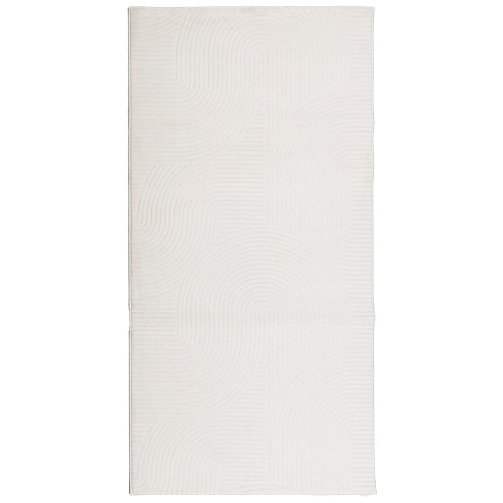 Vloerkleed IZA laagpolig Scandinavisch 100x200 cm crèmekleurig