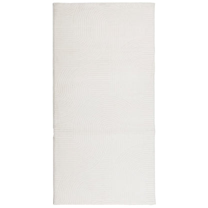 Vloerkleed IZA laagpolig Scandinavisch 100x200 cm crèmekleurig