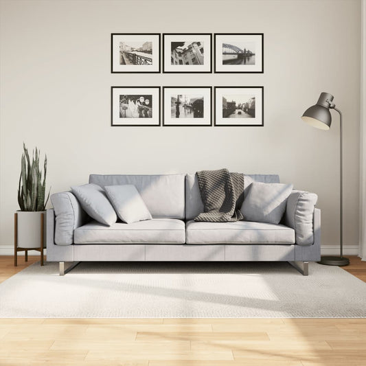 Vloerkleed IZA laagpolig Scandinavisch 140x200 cm crèmekleurig