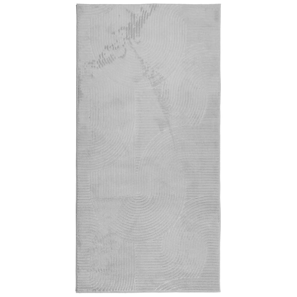 Vloerkleed IZA laagpolig Scandinavisch 100x200 cm grijs