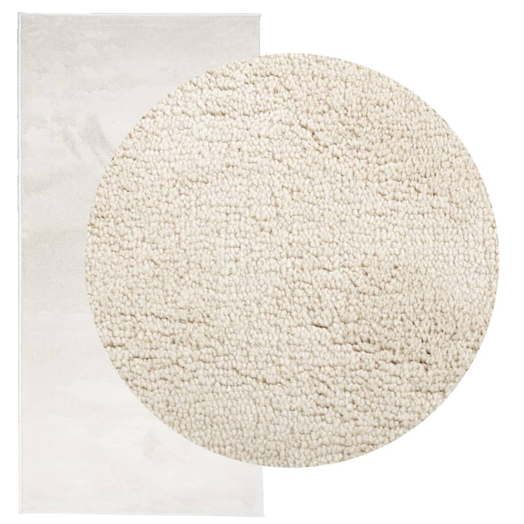 Vloerkleed OVIEDO laagpolig 100x200 cm beige