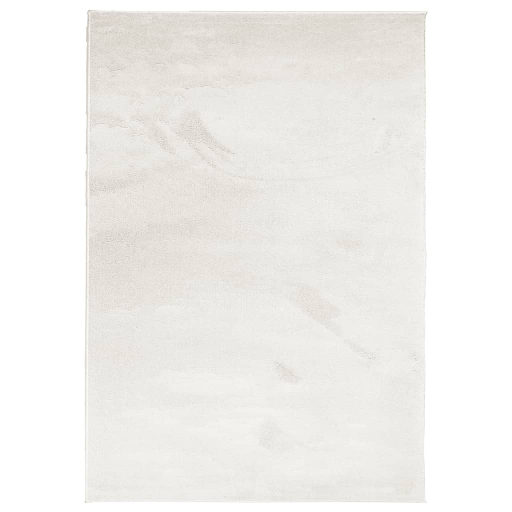 Vloerkleed OVIEDO laagpolig 140x200 cm beige