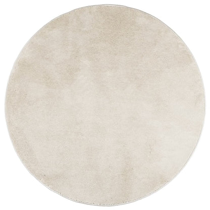 Vloerkleed OVIEDO laagpolig Ø 120 cm beige