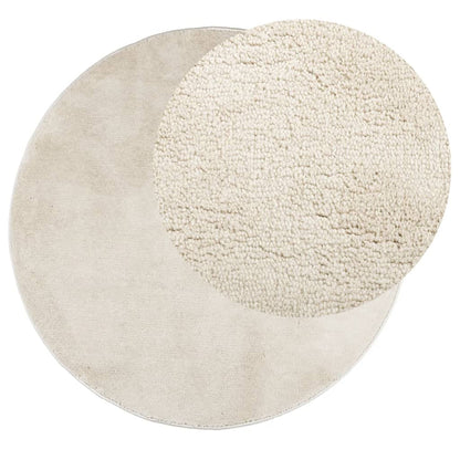 Vloerkleed OVIEDO laagpolig Ø 120 cm beige