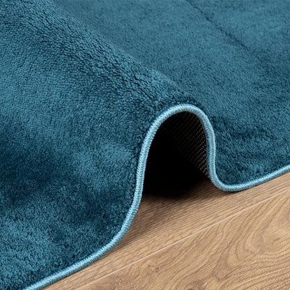 Vloerkleed OVIEDO laagpolig 120x120 cm turquoise