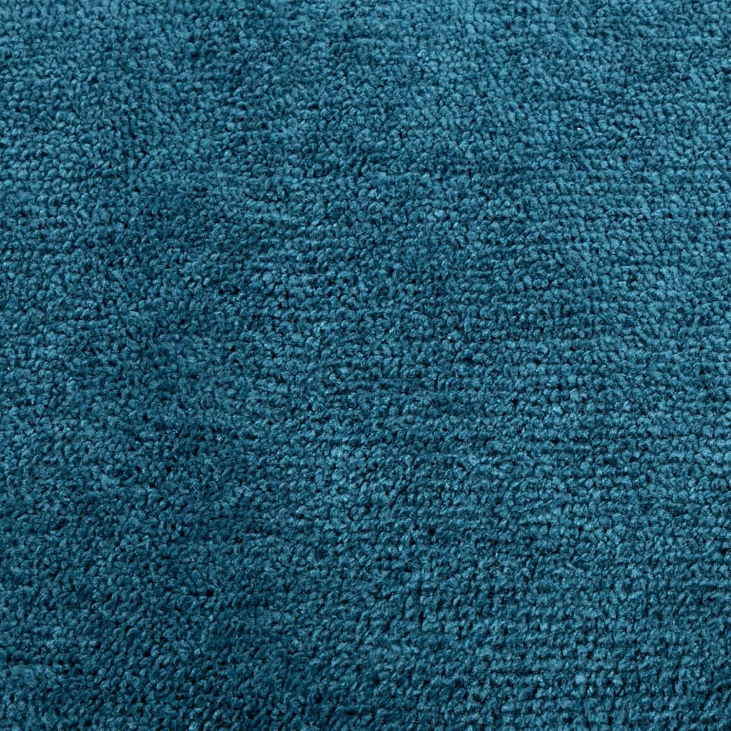 Vloerkleed OVIEDO laagpolig 120x120 cm turquoise