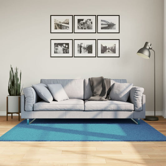 Vloerkleed OVIEDO laagpolig 120x170 cm turquoise