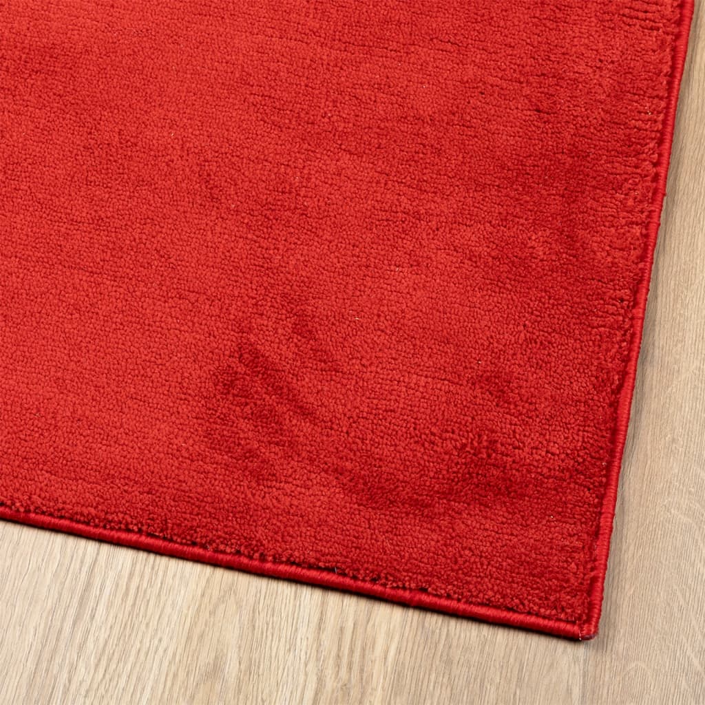 Vloerkleed OVIEDO laagpolig 100x200 cm rood