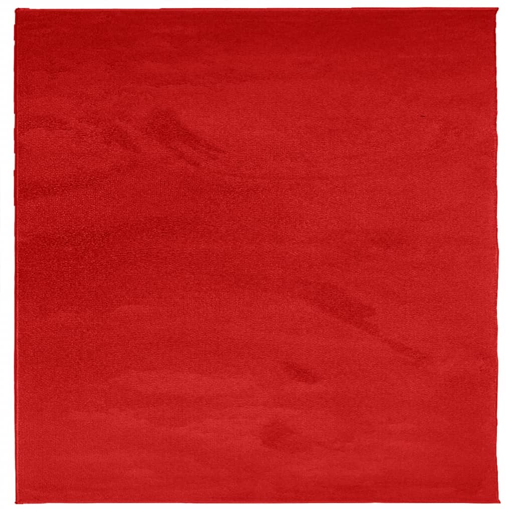 Vloerkleed OVIEDO laagpolig 200x200 cm rood