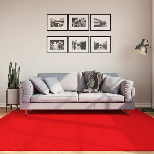 Vloerkleed OVIEDO laagpolig 200x200 cm rood