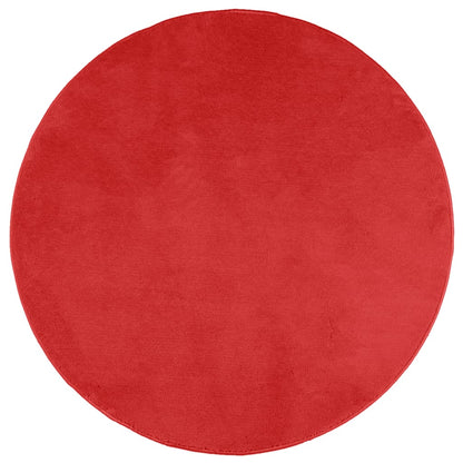 Vloerkleed OVIEDO laagpolig Ø 120 cm rood