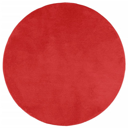 Vloerkleed OVIEDO laagpolig Ø 200 cm rood