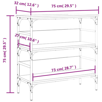 Wandtafel 75x32x75 cm bewerkt hout sonoma eikenkleurig