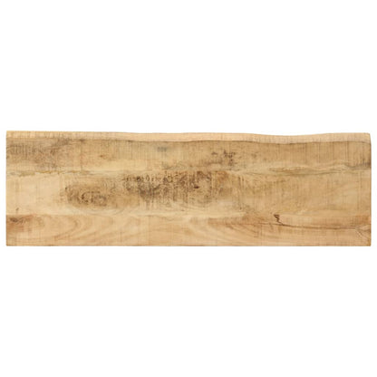 Wandtafel met natuurlijke rand 105x33x76 cm massief mangohout