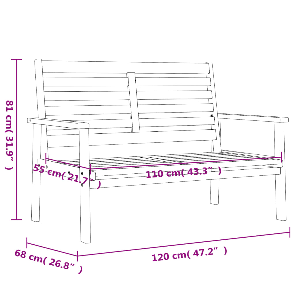 Tuinset massief acaciahout