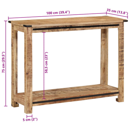 Wandtafel 100x35x75 cm massief mangohout