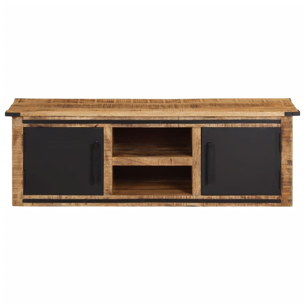 Tv-meubel met deuren 105x33x36cm massief mangohout