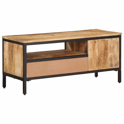 Tv-meubel 90x35x40 cm massief ruw mangohout