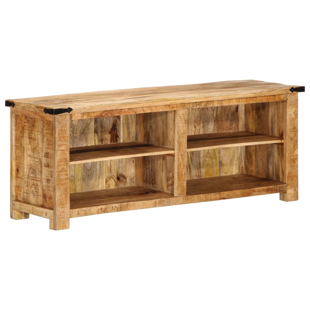 Tv-meubel 110x35x40 cm massief ruw mangohout