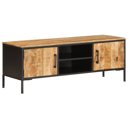 Tv-meubel 110x35x40 cm massief ruw mangohout