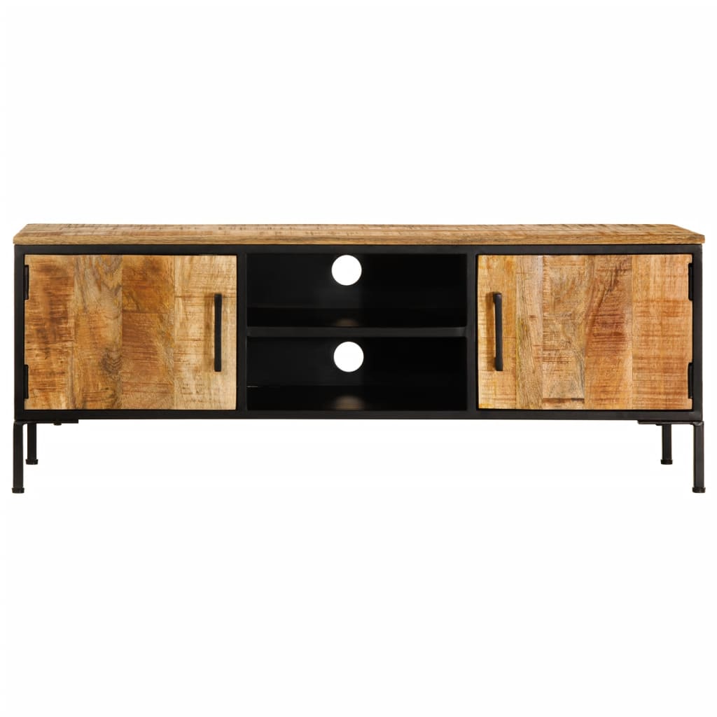 Tv-meubel 110x35x40 cm massief ruw mangohout