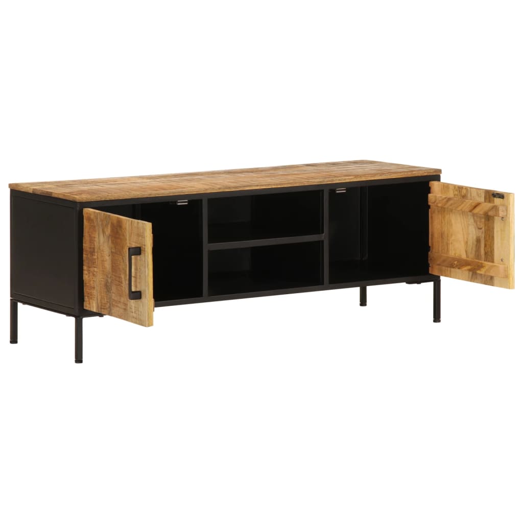 Tv-meubel 110x35x40 cm massief ruw mangohout