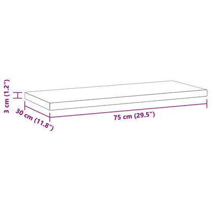 Wandschappen 2 st 75x30x3 cm roestvrijstaal zwart