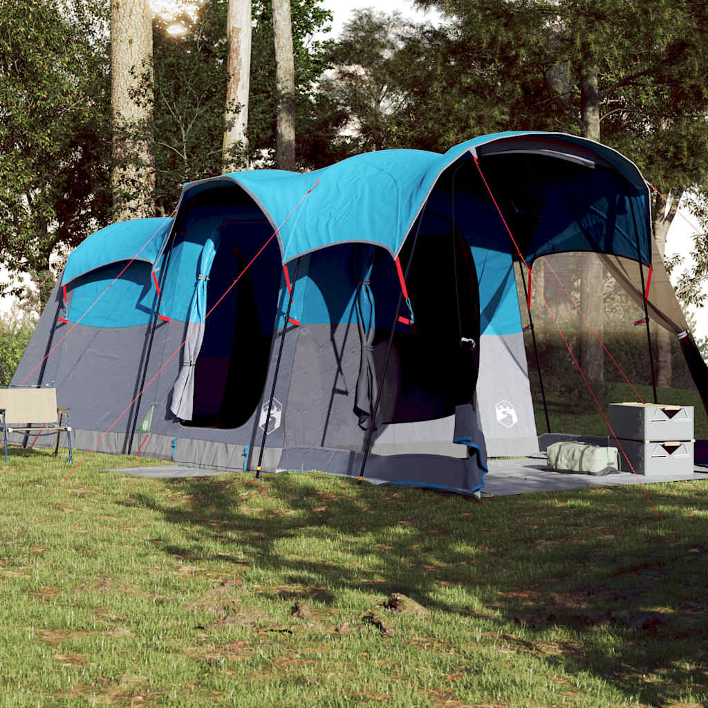 Tunneltent voor gezin 8-persoons waterdicht blauw