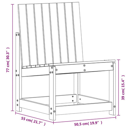 Tuinstoel 50,5x55x77 cm massief grenenhout wit