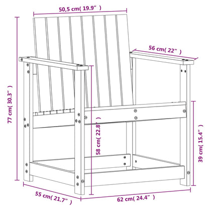 Tuinstoel 62x56x77 cm massief grenenhout