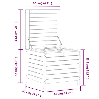 Tuinvoetenbank 62x63,5x53,5 cm massief douglashout