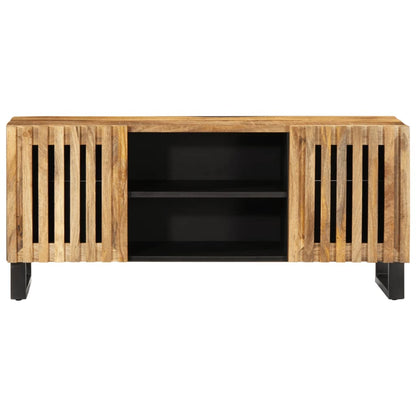 Tv-meubel 105x34x46 cm massief ruw mangohout