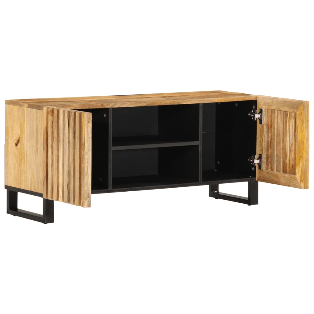 Tv-meubel 105x34x46 cm massief ruw mangohout