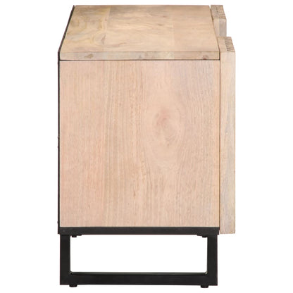 Tv-meubel 105x34x46 cm massief mangohout wit