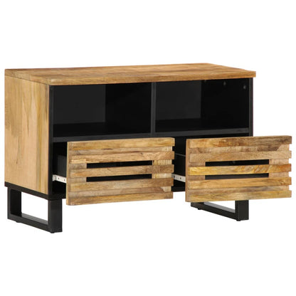 Tv-meubel 70x34x46 cm massief ruw mangohout