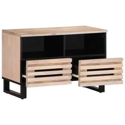 Tv-meubel 70x34x46 cm massief mangohout wit