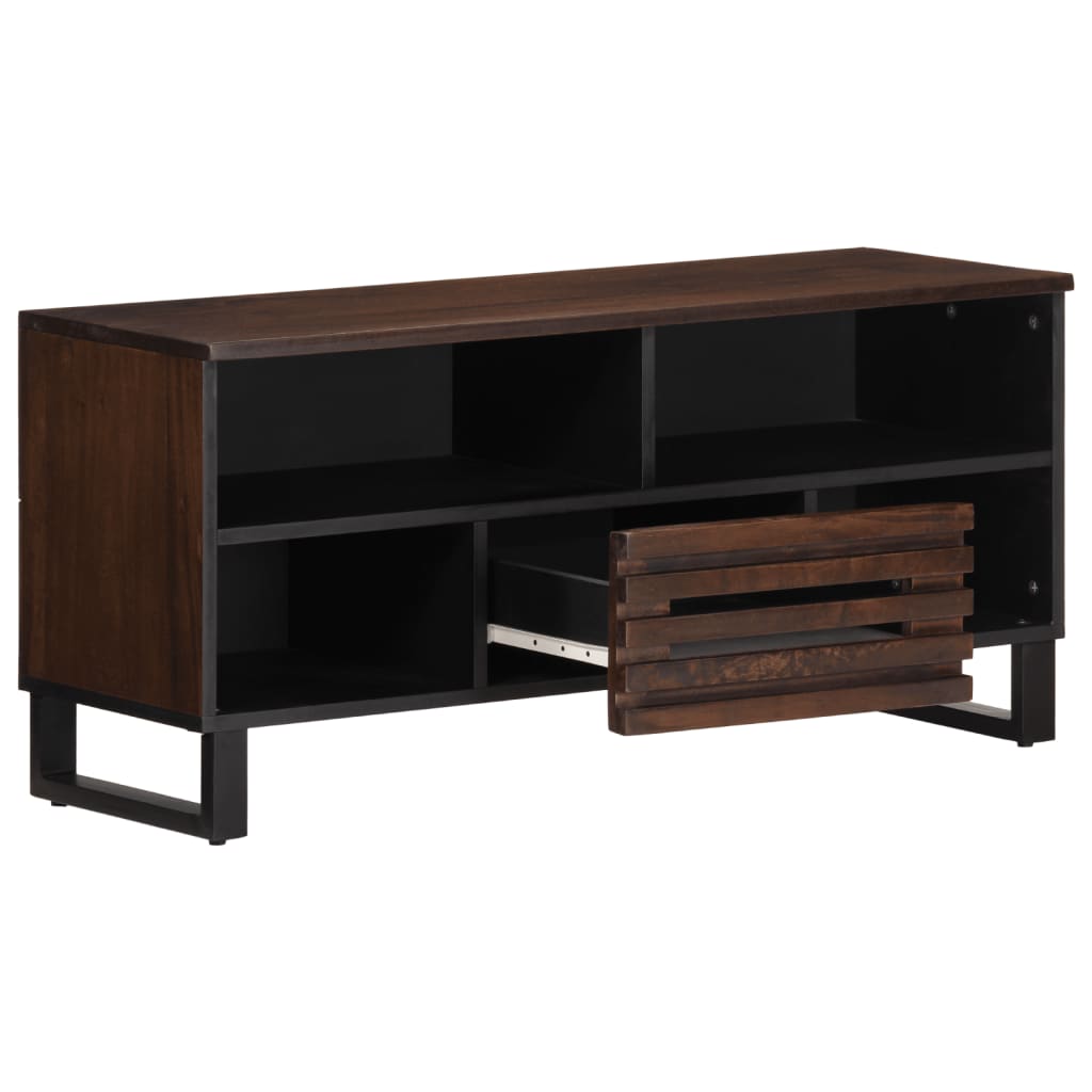 Tv-meubel 100x34x46 cm massief mangohout bruin