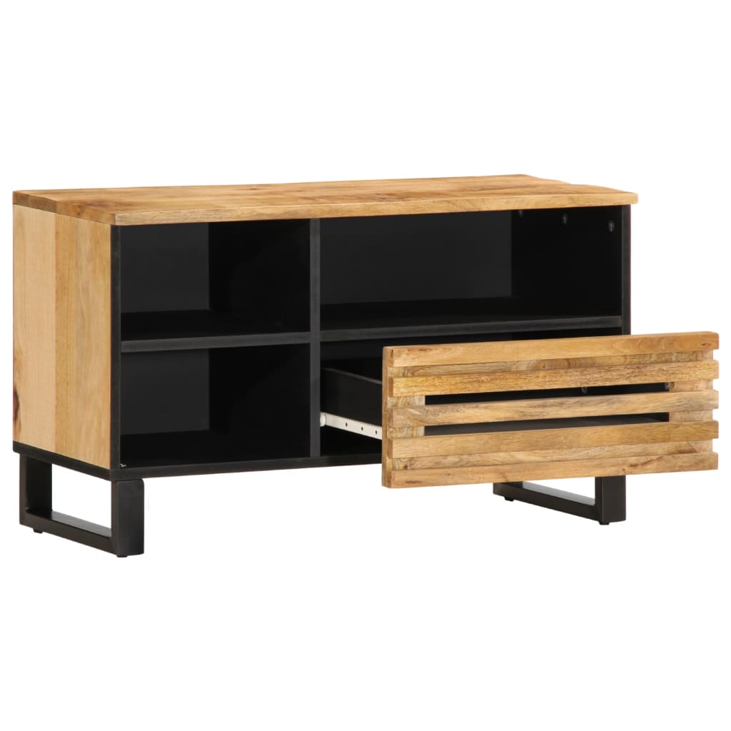 Tv-meubel 80x34x46 cm massief ruw mangohout