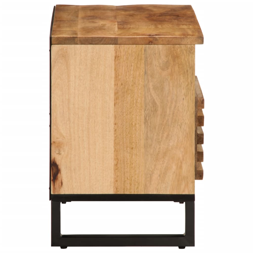 Tv-meubel 80x34x46 cm massief ruw mangohout